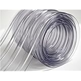 150' Roll - 8" Wide Ribbed PVC Plastic Strip Curtain for Walk In Coolers, Warehouse Doors and Clean Rooms