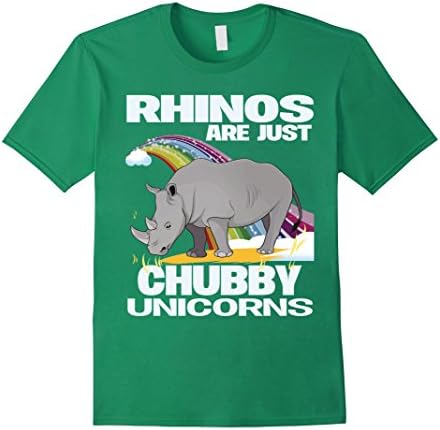 Men's Rhinos Are Just Chubby Unicorns T-shirt Medium Kelly Green