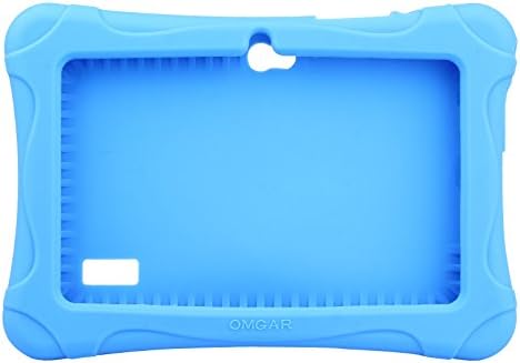 Silicone case, Omgar Defender Series 7 inch Scratch-proof Tablet Protective Rubber Cover Kids-Proof for 7" Dragon Touch Q88, Y88 , Chromo, Alldaymall Q88, Tagital, Omgar Tablet (New Release-Blue)