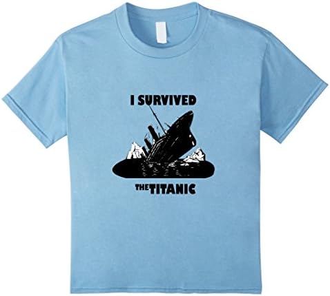 Vintage Shirts Plus: I Survived the Titanic T-Shirt - Kids 8 - Baby Blue