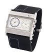 Nike Oregon Series Square Leather Analog Watch - Black/Silver/Blue Ribbon - WA0054-067