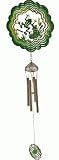 2-in-1 Frog Spinning Wind Spinner with Windchime and a Small Hanging Ornament Spinner on Bottom 28.5"