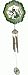 2-in-1 Frog Spinning Wind Spinner with Windchime and a Small Hanging Ornament Spinner on Bottom 28.5