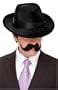 English Handlebar Brown Moustache Costume Accessory