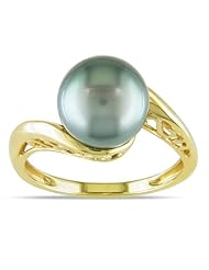 14k Yellow Gold 8.0-8.5mm Tahitian Cultured Pearl Ring