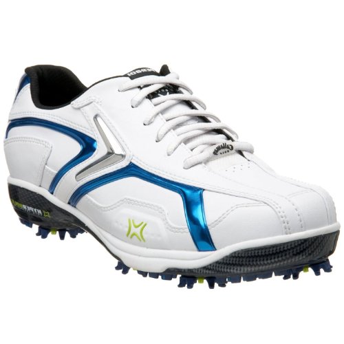 Callaway Men's Hyperbolic X Golf Shoe,White/Hyper Blue,12 M US