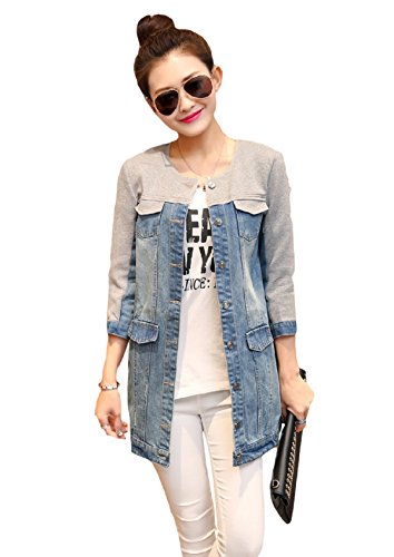 レディース ジャケット コート シャツ ブラウス ワンピース チュニック チュニックワンピース 春 秋 デニム ステッチ 七分袖 カジュアル ラウンドネック 美脚 おしゃれ かっこいい ビーチ リゾート 通勤 パーティ エレガント 水着 可愛いスカーフ付き KK363