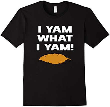 Men's I Yam What I Yam I Am What I Am Funny Pun T-Shirt 3XL Black