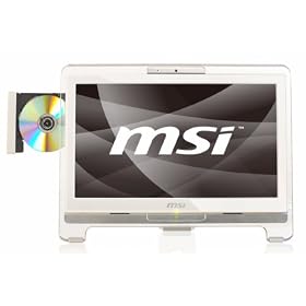 MSI 'Wind Top' AE1900-WT All-in-One Touch Panel PC - Atom 230 1.6GHz 1Gb 160Gb DVDSMDL 18.5 inch WXGA 16:9 Windows XP Home (White)