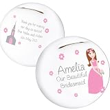 Personalised Bone China Our Beautiful Bridesmaid Money Box