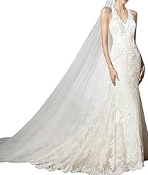 V-neck Applique Lace Backless Sleeveless Natural   Waistline Satin Spring 2016 Wedding Dress 