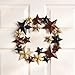 Metal Barn Star Americana Wreath for Fourth of July (14 in Diameter)
