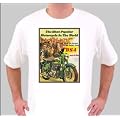 TL1084 LARGE WHITE BSA BANTAM GOLDEN FLASH MOTORCYCLE FUNNY QUALITY T SHIRT