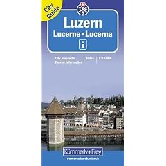 KuF Luzern 1 : 10 000. City Guide: Hauptplan, Detailplan Zentrum, �ffentliches Verkehrsnetz, �bersichtskarte, Strassenverzeichnis