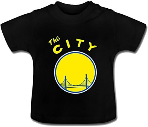 Shangmai Custom golden state warriors Baby girls and boys Toddler t Shirt black