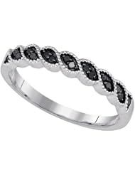 0.19CTW BLACK DIAMOND FASHION RING