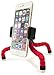Bastex Universal Compact Flexible Octopus Style Red Tripod Stand Holder/Mount with Adapter for Smartphone / Digital Camera / GoPro Hero All Versions - Includes Remote