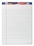 TOPS 75111 American Pride Writing Pads, White, 8-1/2 x 11-3/4, 50 Sheets/pad, 12 Pads/pack