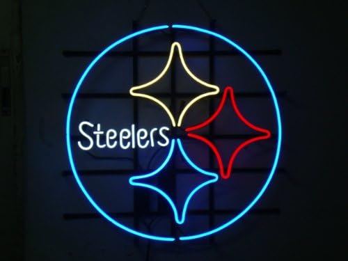 NFL Pittsburgh Steelers Football Beer Bar Pub Handcrafted Real Glass Tube Neon Light Sign 18" X 14" the Best Offer!