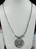 Womans Retro Vintage Necklace Owl Pendant Silver Tone Metal Statement Necklace