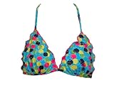 BCBG Maxaria Aqua Bubbles String-Bikini Swim-top M