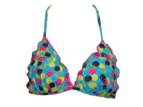 BCBG Maxaria Aqua Bubbles String-Bikini Swim-top M