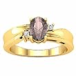 14K Yellow Gold Morganite and Diamond Ring