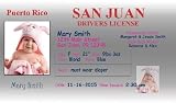 Personalized Baby Drivers License (set of 20) Birth Announcement-Puerto Rico