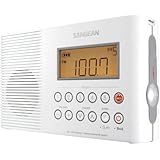 Sangean H201 AM/FM/Weather, Digital tuned Waterproof/Shower Radio