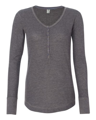 YogaColors Ladies Thermal Henley Long Sleeve Tee up to Plus Sizes
