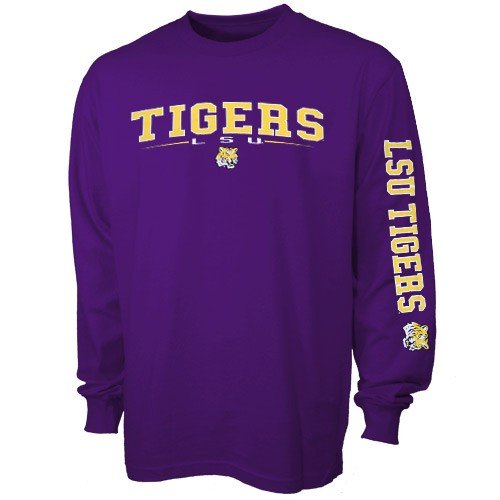 LSU Tigers Purple Team Standard Long Sleeve T-shirt (Large)