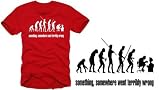Coole Fun T-Shirts Something somewhere PC T-SHIRT Computer Persiflage Evolution, rot, Gre: S