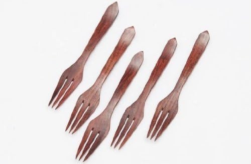 Wooden Utensil 5 Wood FORKS 5" Wood Kitchen Accessory