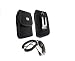 Premium Quality Rapid Car Auto Plug-in Charger + Vertical Black Velcro Carrying Case Holster Cover Side Pouch with Belt Loop and Metal Clip for Alltel Motorola Evoke QA4 - ATT Samsung BlackJack 2 i617 - Net10 LG 500g - Sprint Samsung Intrepid I350 - Verizon BlackBerry Curve 8330