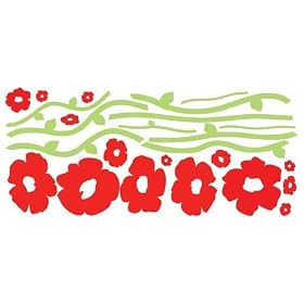 RoomMates RMK1168GM Poppies Peel & Stick Wall Decals