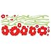 RoomMates RMK1168GM Poppies Peel & Stick Appliques