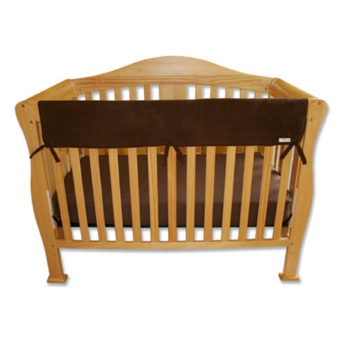 Cribwrap Wide Rail Cover-Long Brown Fleece