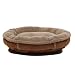 Faux Suede Round Comfy Cup Dog Bed in Brown Size: Small (27