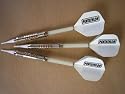 3 Stück Soft-Dartpfeile Silberpfeil mit Pentathlon Fly 17 gramm weiß Dartset_01_06