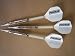 Sports : 3 St&uuml;ck Soft-Dartpfeile Silberpfeil mit Pentathlon Fly 17 gramm wei&szlig; Dartset_01_06