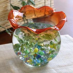 れとろ金魚鉢 赤