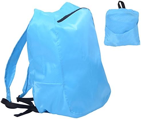 Releaserain Ultra Lightweight Handy Waterproof Sky Blue Folding Backpack Daypack 14L Packable Foldable Portable Bag for Camping Hiking Cycling Trekking Gym Sport Outdoor Beach Shopping Carry On Travel