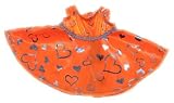 Orange & Silver Heart Dress fits most Webkinz, Shining Star and 8-10 Make Your Own Stuffed Animals