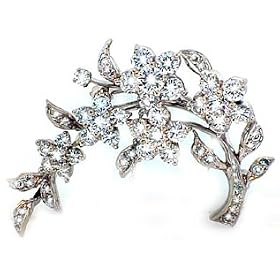 Vintage 14k Gold and Diamond brooch or Pendant by Antique and Estate Jewelry