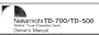 Nakamichi TD-500 TD-700 Owners & Operations Manual