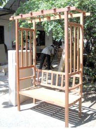 ABOUR Bank Gartenbank Holz Parkbank Sitzbank Holzbank