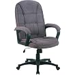 Executive High Back Chair w/ Padded Loop Arms In Smoke Grey Finish By Office Star