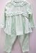Baby Girl 18 Months, Mint Green, 2 Pc Valvet Winter Holiday Top and Pajamas Set Dress