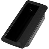 Uxcell a12042300ux0084 Rectangle Black Plastic Flush Door Pull Handle for Cabinet Drawer