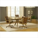 Grand Bay 5- Piece Rectangle Dining Set with Caster Chairs (Medium Oak) (60 ....